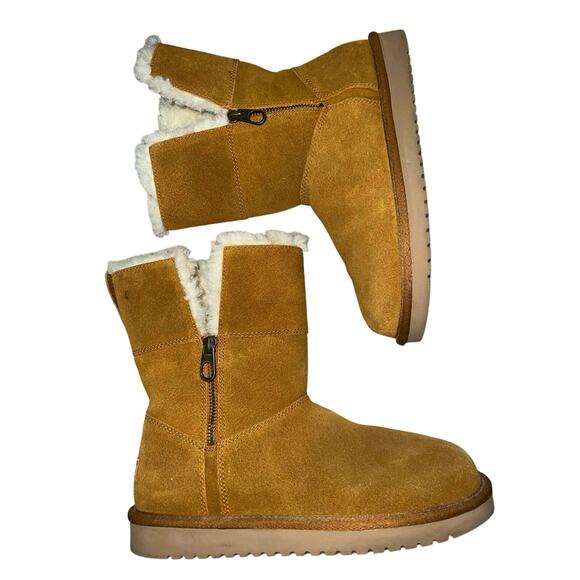 Koolaburra by UGG Aribel Short Boot women’s size 7 light chestnut brown tan EUC - Picture 6 of 8